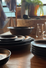 Alongu Alongu Plate Tenmoku Brown -4"