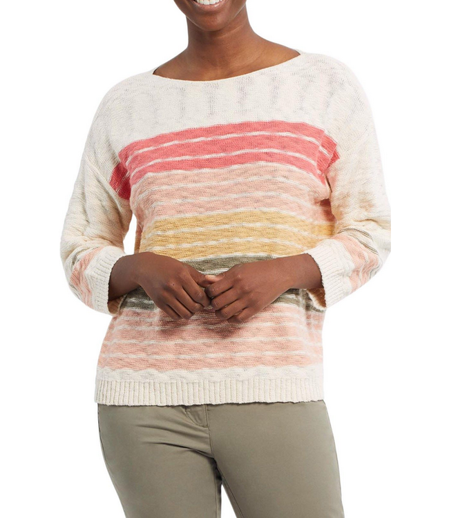 Tribal 3/4 sleeve with striped design- Birch