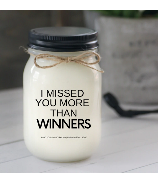 KindMoose Candle Company -I Miss You More Than Winners 16oz