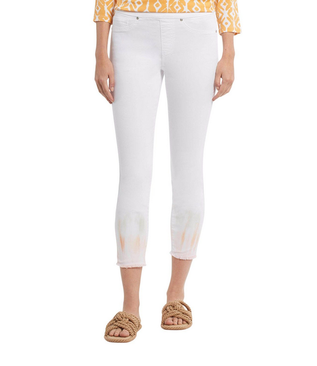 Tribal Audrey Pull On Crop Jegging - White
