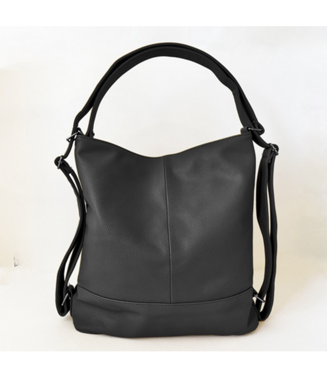 Caracol Vegan Leather Backpack/Bag - Black