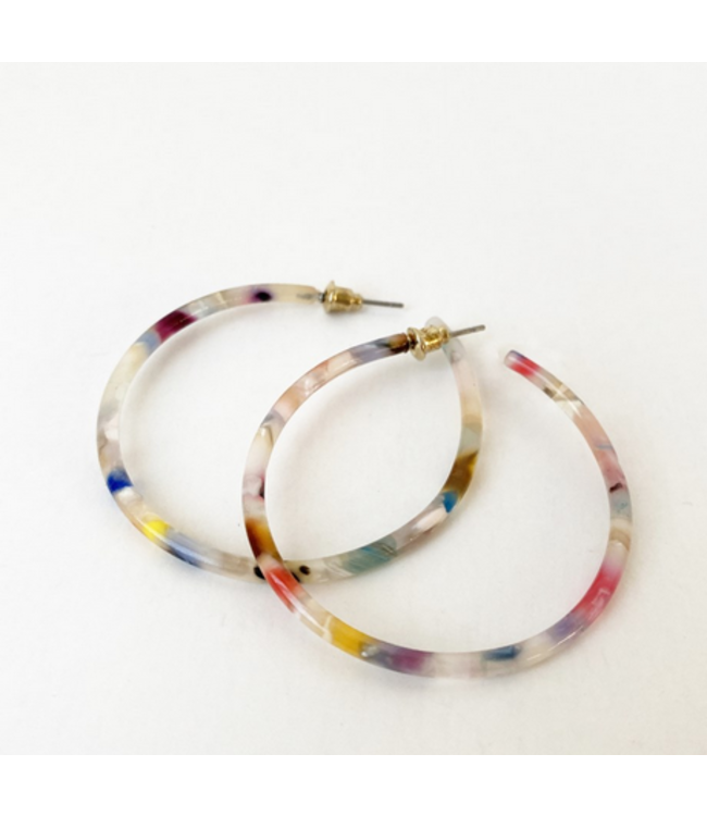 Caracol Coloured Resin Earrings Multi