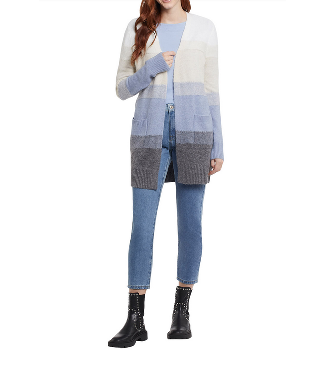 Sweater Cardigan w Pockets - SlateBlue 