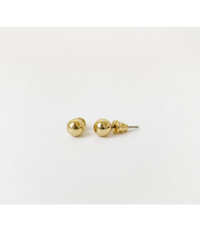 Caracol Mini Metal Ball Earring - Gold