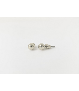 Mini Metal Ball Earring - Silver