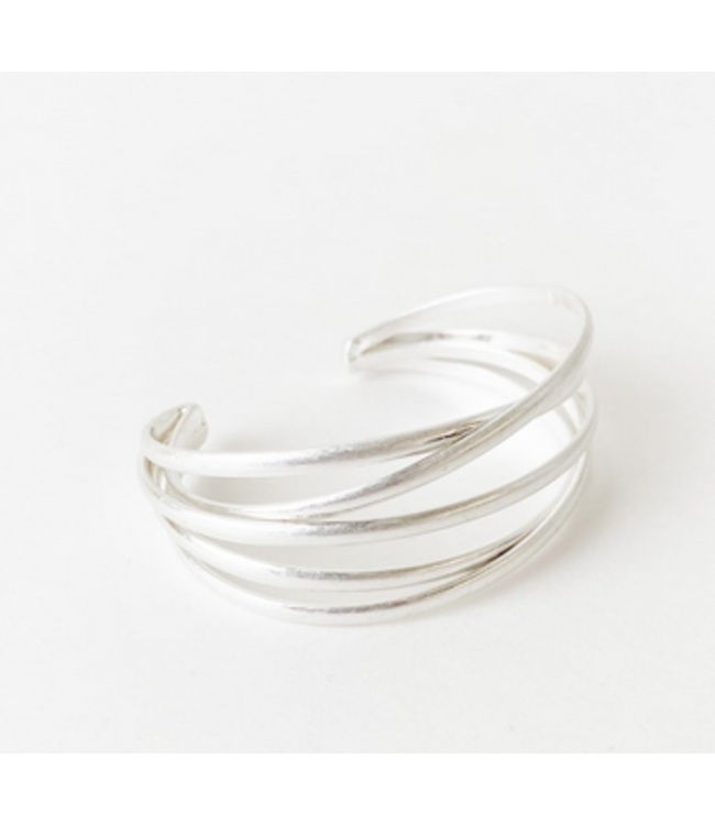 Caracol Large Cuff Bracelet - Silver