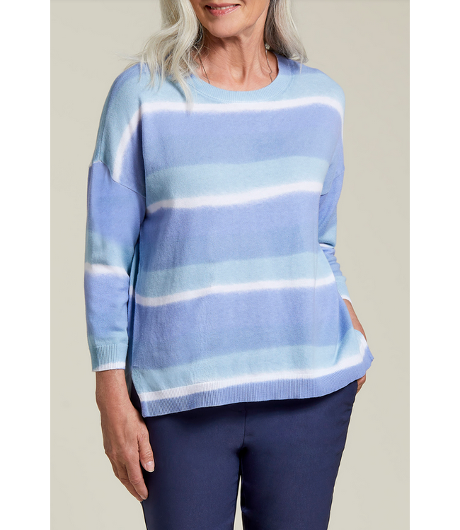 Tribal Lightweight sweater with 3/4 sleeve- Pacific