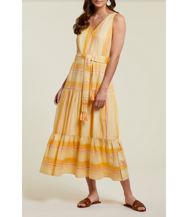Tribal Maxi dress - yellow/orange/pink