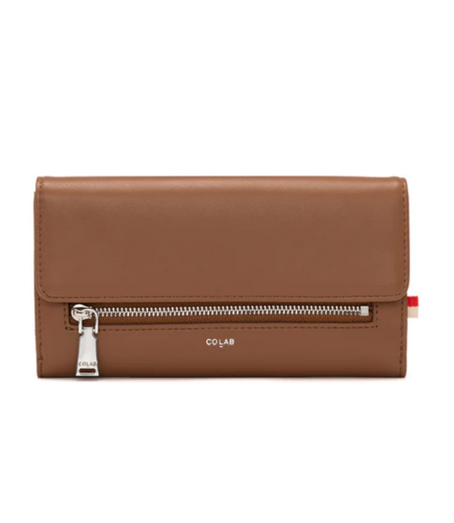 Co Lab Purses Early Bird 'FORTE' Long Wallet - Cognac