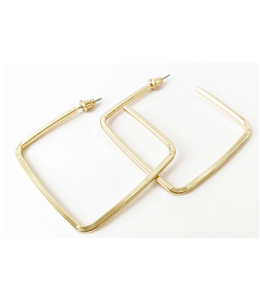 Squared Hoops - Gold