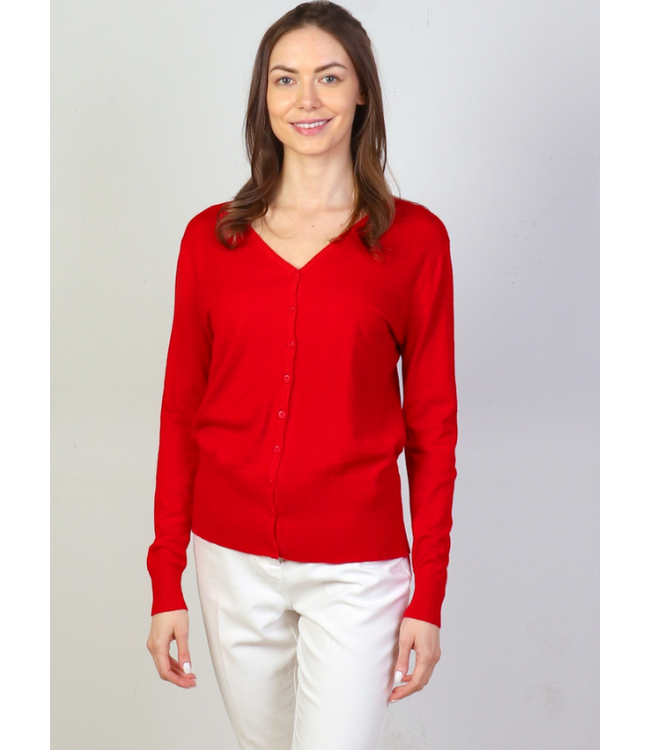 Grand Soft Cardigan- Red