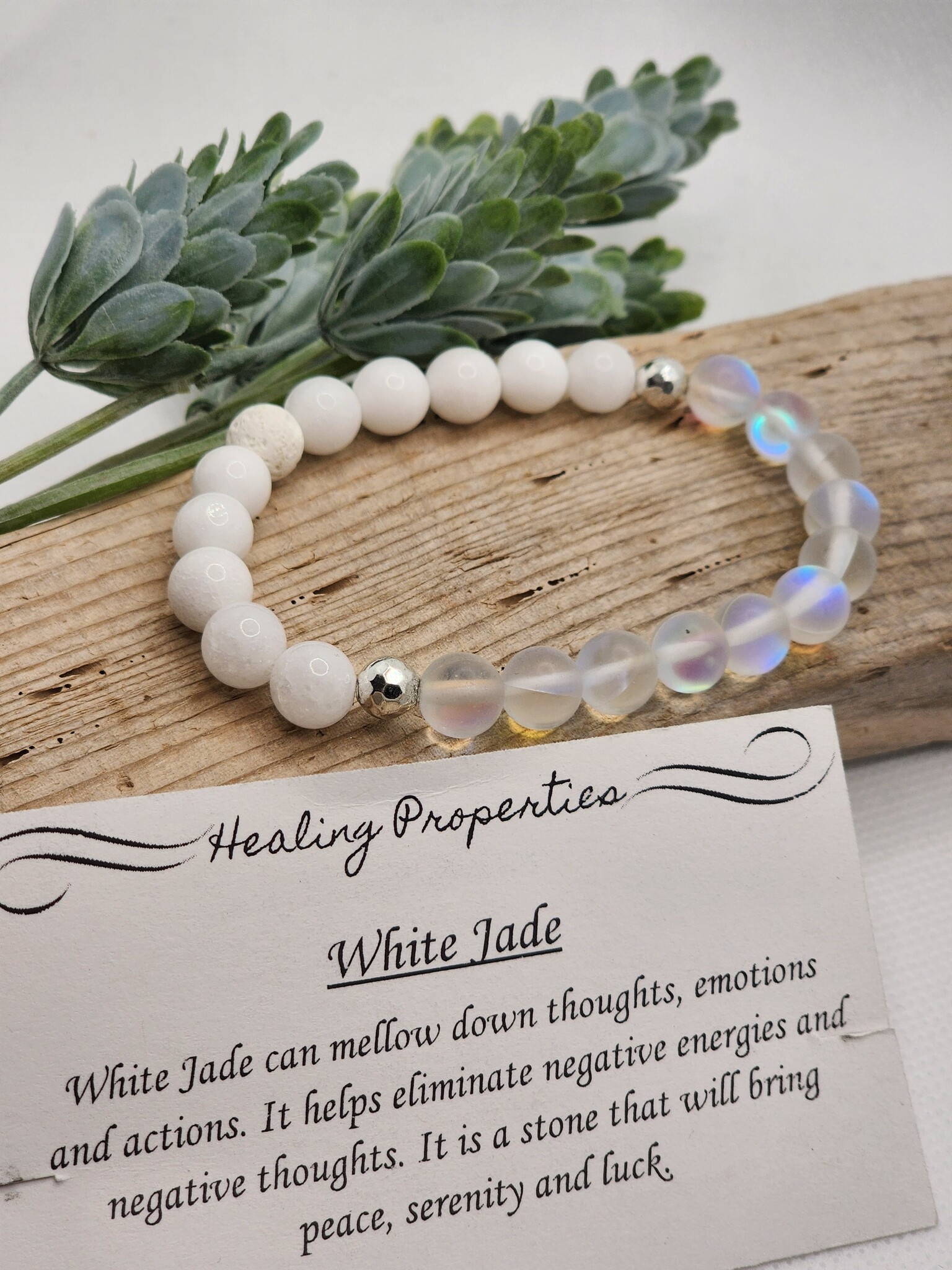 White beads bracelet for boys and girls