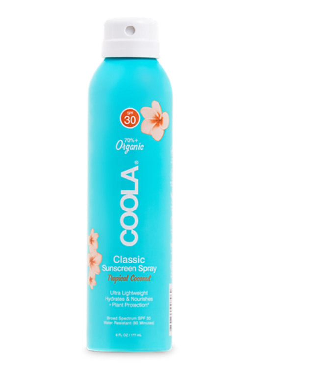 Coola -Sunscreen Tropical Coconut spray -6 oz /177 ml
