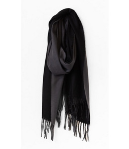 Caracol Large Soft Double Sided Scarf - Blk/Gry
