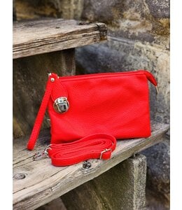 Caracol Vegan Pebble Multi-function Small Bag - Red