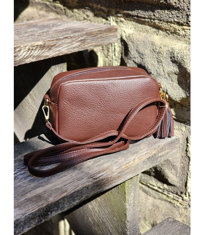 Caracol Crossbody with 2 adjustable straps- Brown