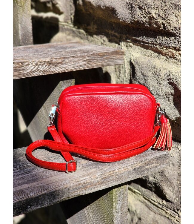 Caracol Crossbody with 2 adjustable straps- Red