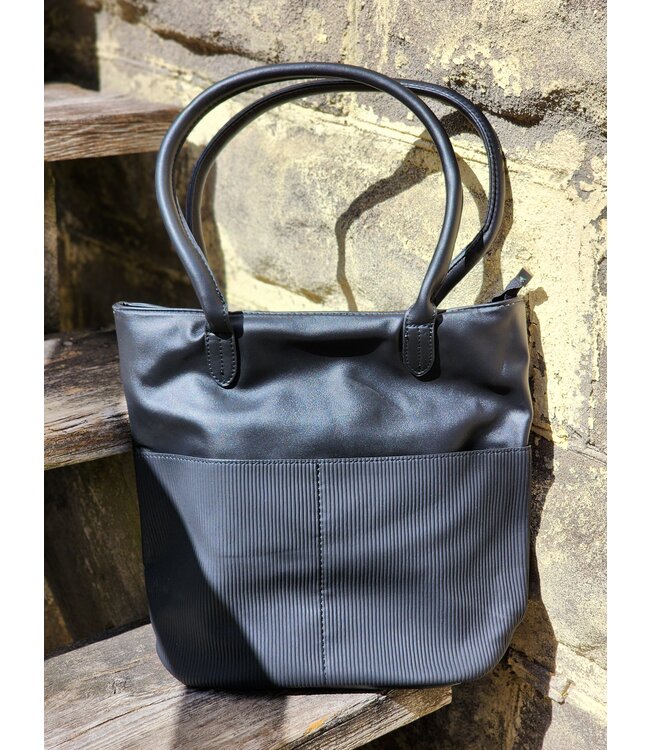 Caracol Large shoulder bag-Black