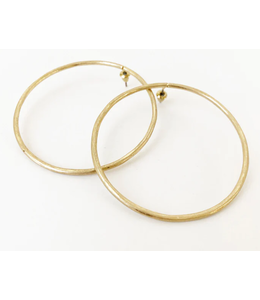 Caracol Big hoops with worn finish- Gold