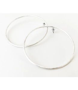 Caracol Big hoops with worn finish- Silver