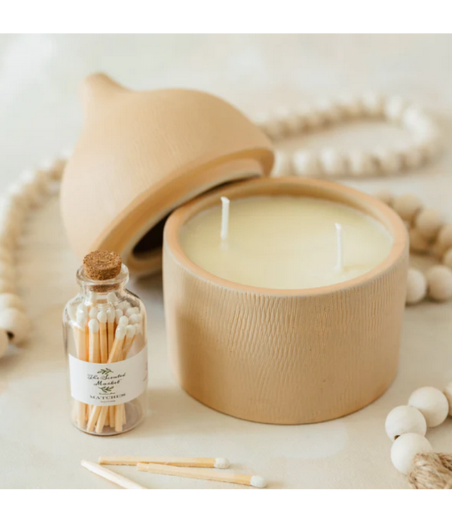 The Scented Market Clay 2 Wick Candle - Cream