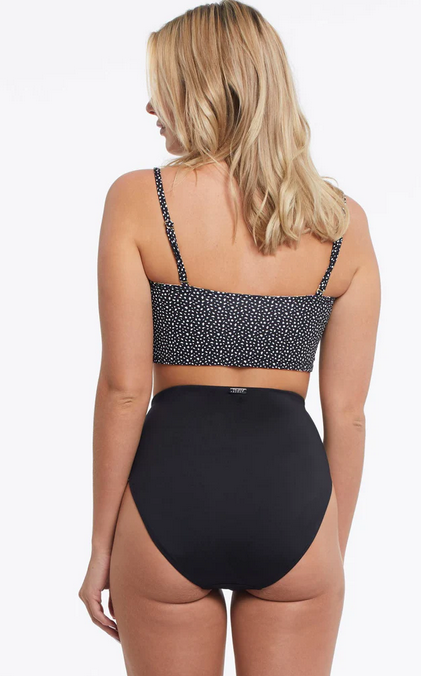 High rise black swim bottoms best sale