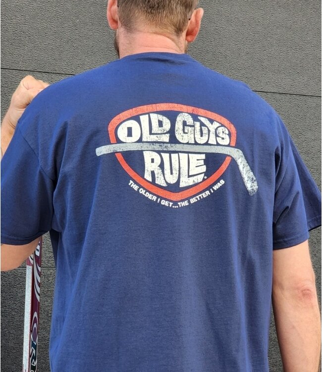 Old Guys Rule -The Older I Get / Hockey - Navy