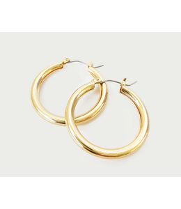 Caracol Small Thick Gold Hoops
