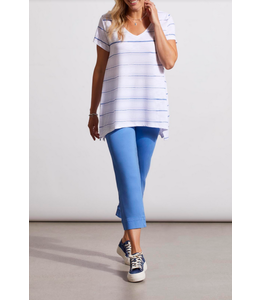 Tribal Flare top with side slits - Blue star