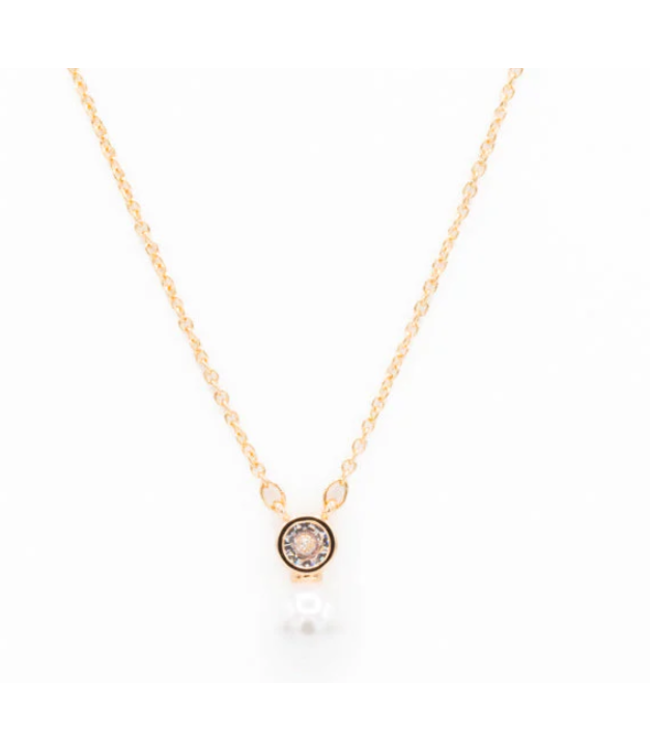 Caracol Delicate Chain Gold with Imitation Pearl & Crystal