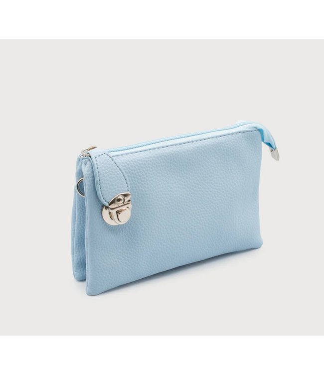 Caracol Crossbody pebble / multifunction bag - Powder Blue