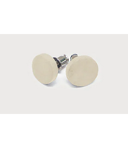 Caracol -Beige Small Wood Button Studs