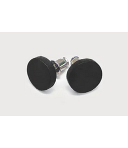 Caracol -Black Small Wood Button Studs