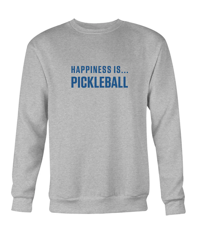 Happiness is... - Men's Pickleball - Heather Grey
