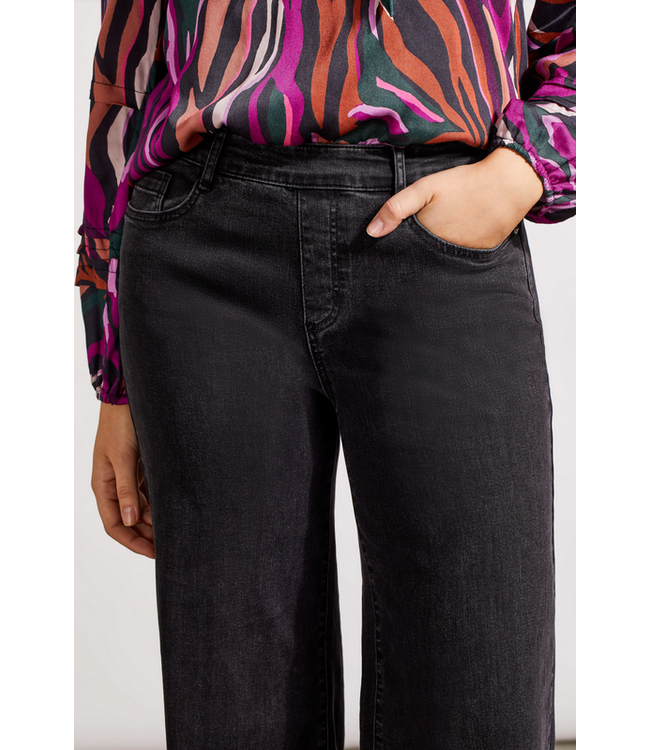 Tribal - Audrey pull on wide leg - Dusty Black