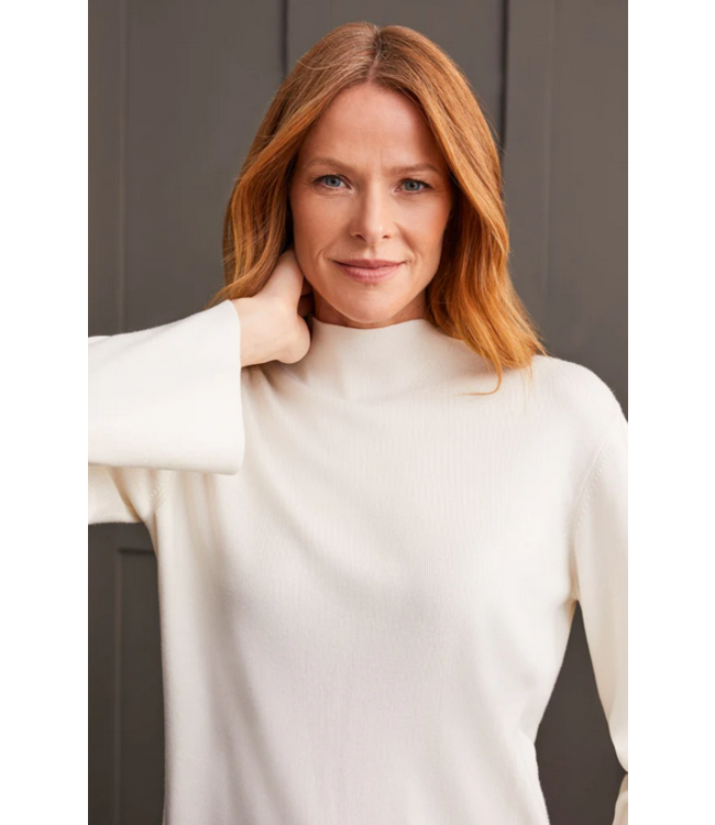 Tribal - Funnel neck -Cream