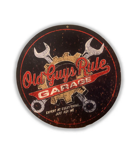 Old Guys Rule - Wrenches metal sign
