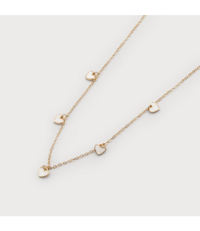 Caracol - Small Hearts on Chain - Gold
