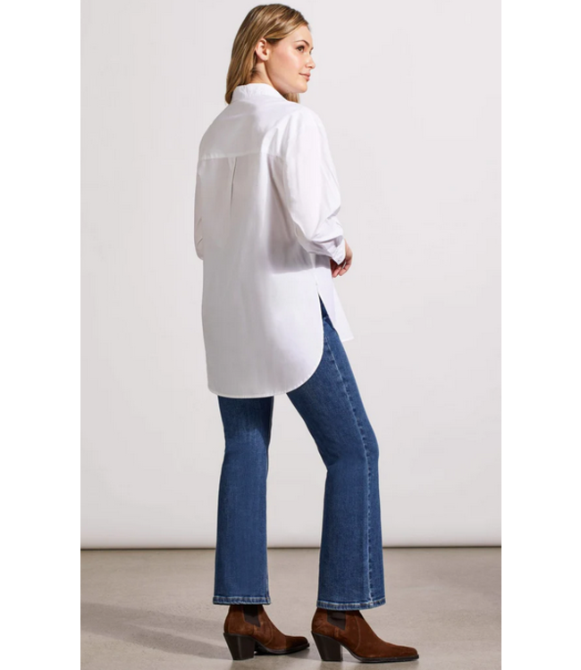 Tribal -Loose fit button up shirt- White