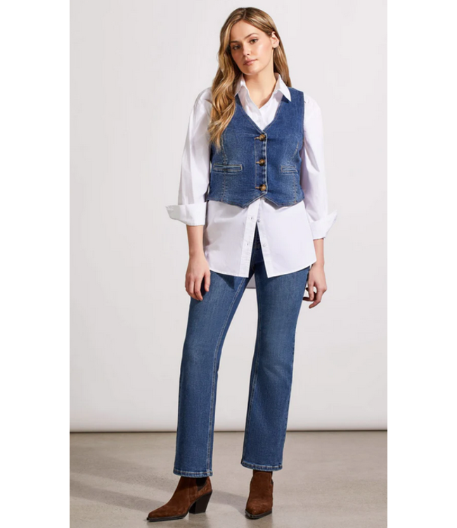 Tribal -Loose fit button up shirt- White