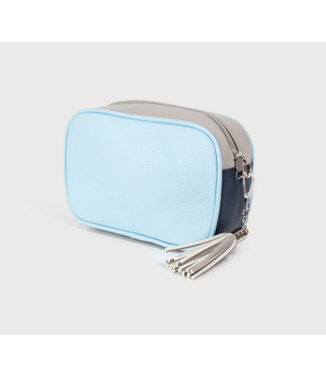 Caracol -Cross body purse- Blue, Navy  and grey
