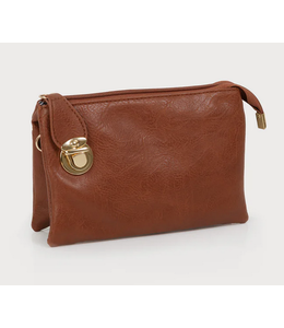 Caracol - Crossbody with wristlet & strap-Camel
