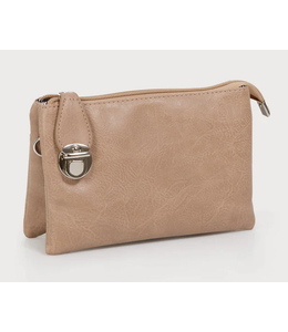 Caracol - Crossbody with wristlet & strap-Beige