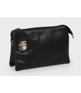 Caracol - Crossbody with wristlet & strap-Black