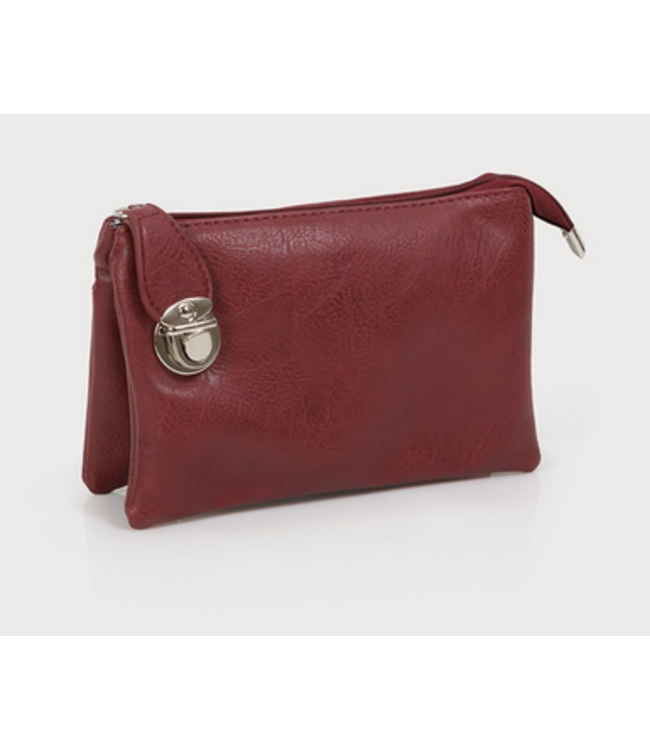 Caracol - Crossbody with wristlet & strap -Berry