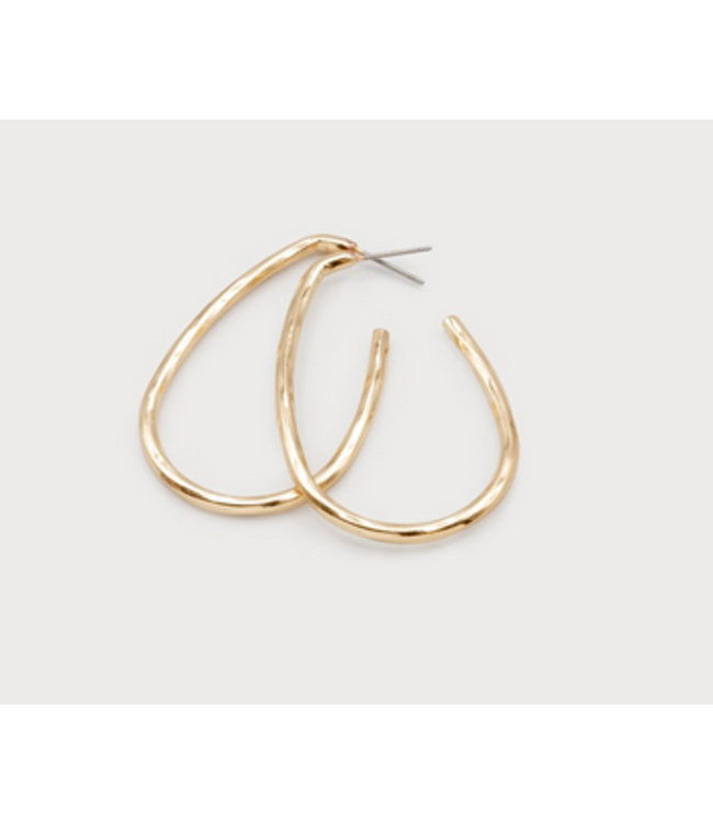 Caracol -Thin and Twisted hoop-Gold