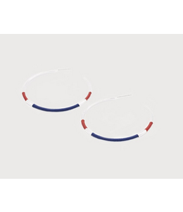 Caracol - Hoops with red, blue and silver