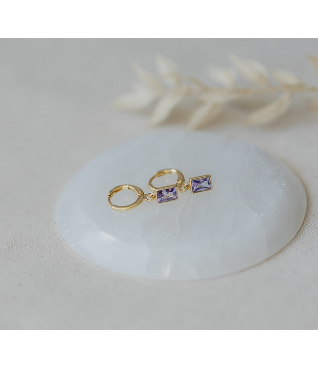 Glee - Shine hoops gold- Purple
