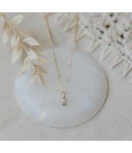 Glee - Glim Necklace gold- Clear