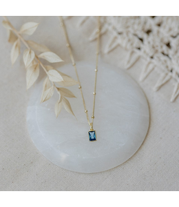 Glee - Glim Necklace gold- Blue